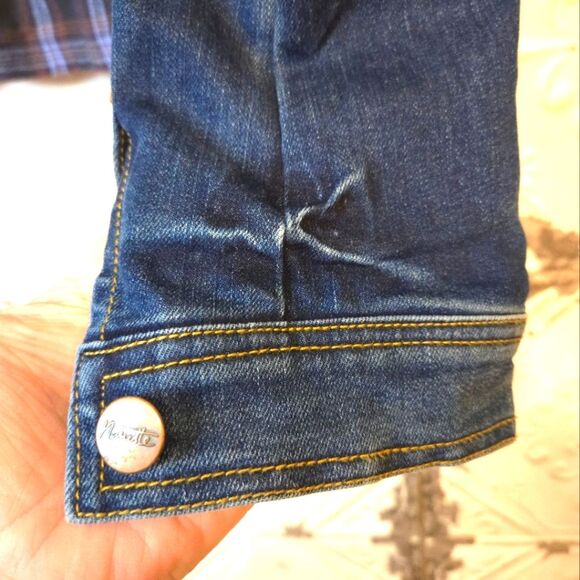 Nanette Lepore Embroidered Floral Denim Jacket Size M Cottage Costal Coquette - Picture 10 of 13